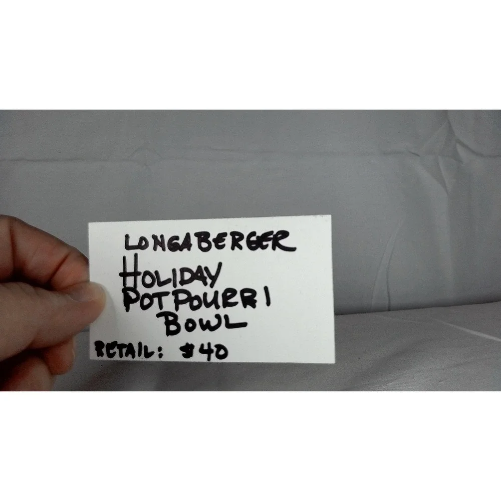 Longaberger Holiday Potpourri Bowl Basket Dresden 2011 Christmas‎ Decor NEW